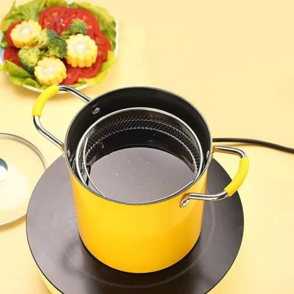 3L Deep Fryer Pot With Lid & Basket
