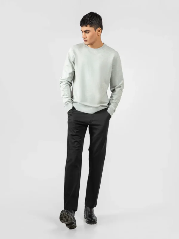 Heather Grey Long Sleeve Crewneck Sweatshirt