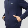 Navy Blue Tracksuit Jacket With Mock Neck